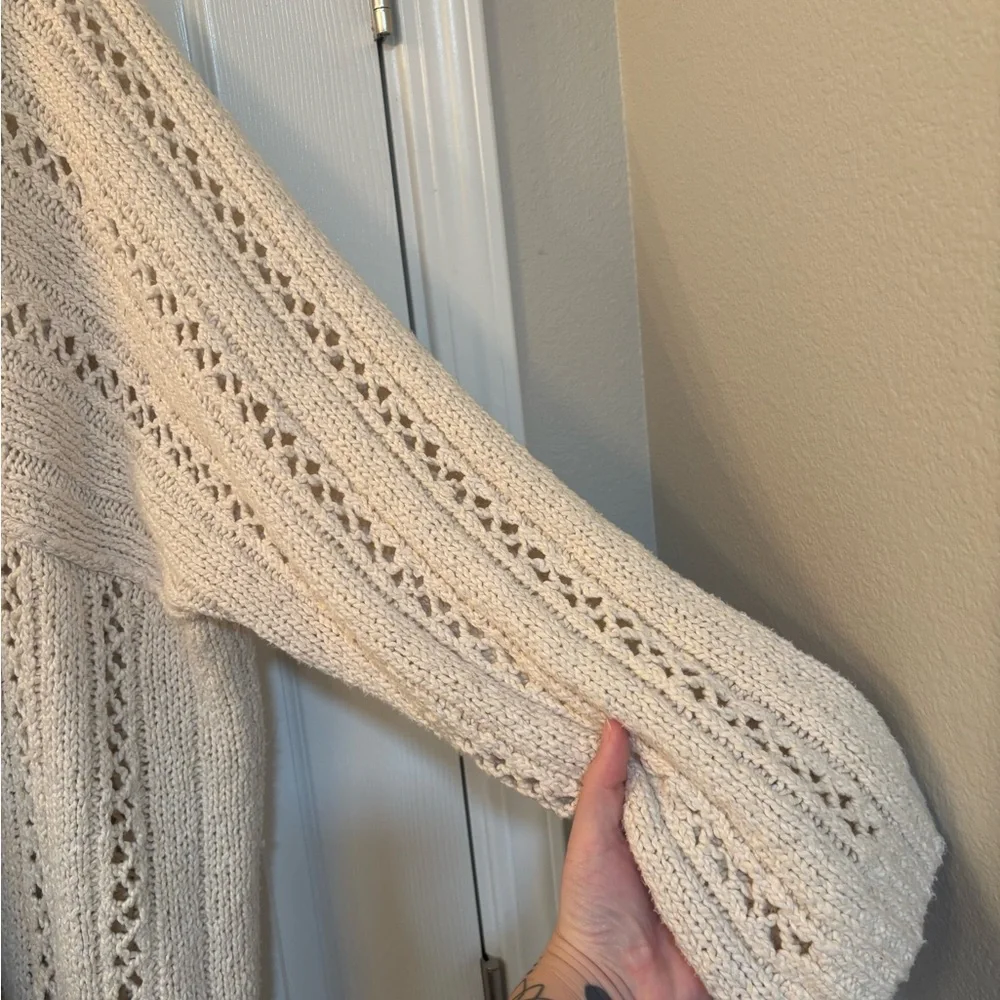 Free People Cream Button-Front Cardigan - Picture 7 of 8